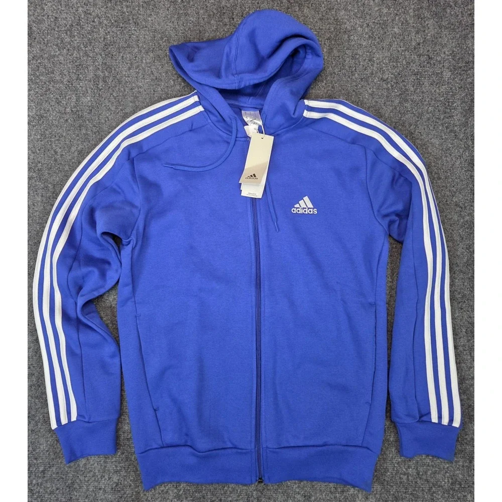 NEW Adidas Track Jacket Mens Small Semi Lucid Blue